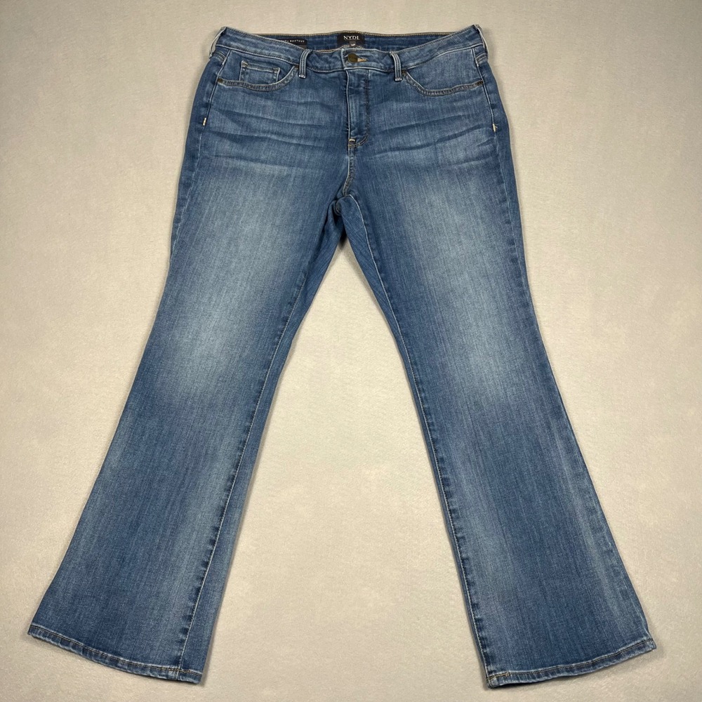 NYDJ Barbara Bootcut Denim Jeans Lift Tuck 14P Blue Mid Rise Med Wash
